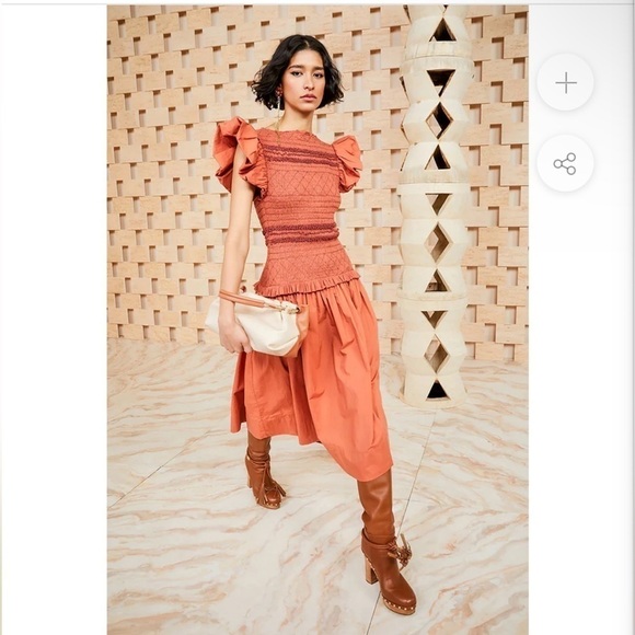 New! ULLA JOHNSON Handmade Madeline Dress Size 2 🧡 NWT